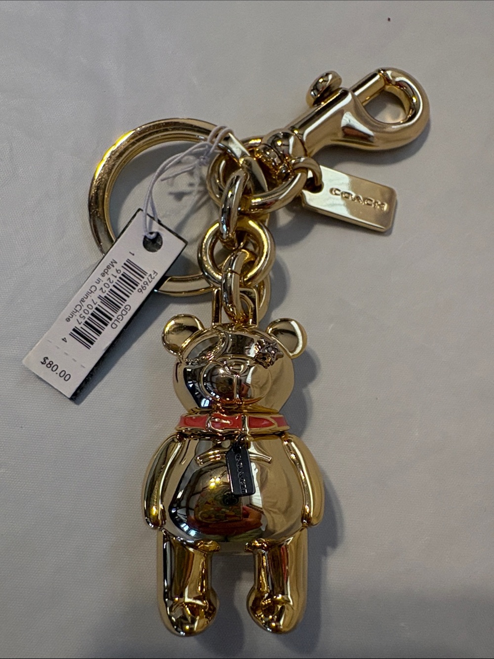 Coach Bear Keychain/Bag Charm